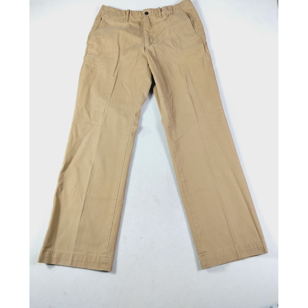 Eddie Bauer Pants‎ Mens 34x32 Beige Khakis Straight Leg Chino Cotton Casual